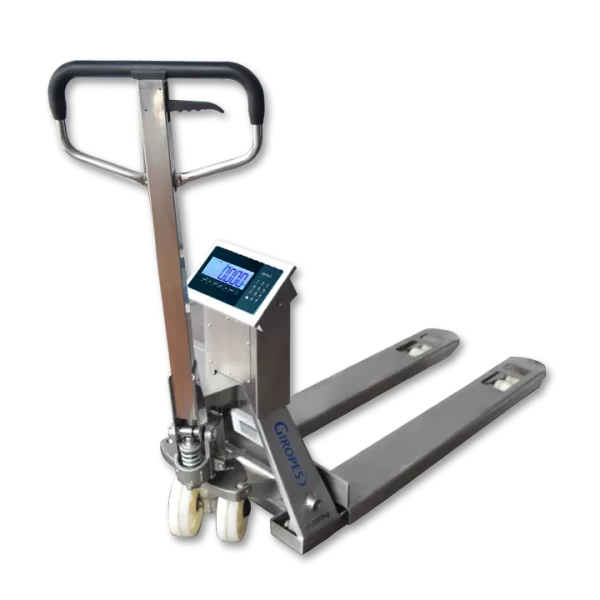 Baxtran TP410 Stainless Steel Pallet Truck Scales for foodservice and food manufacturing industry and general warehouse use
